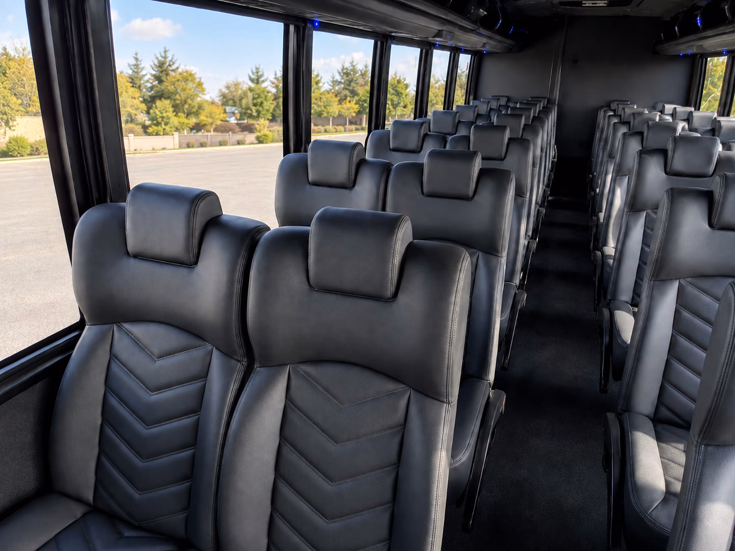 roswell 18 passenger minibus inside