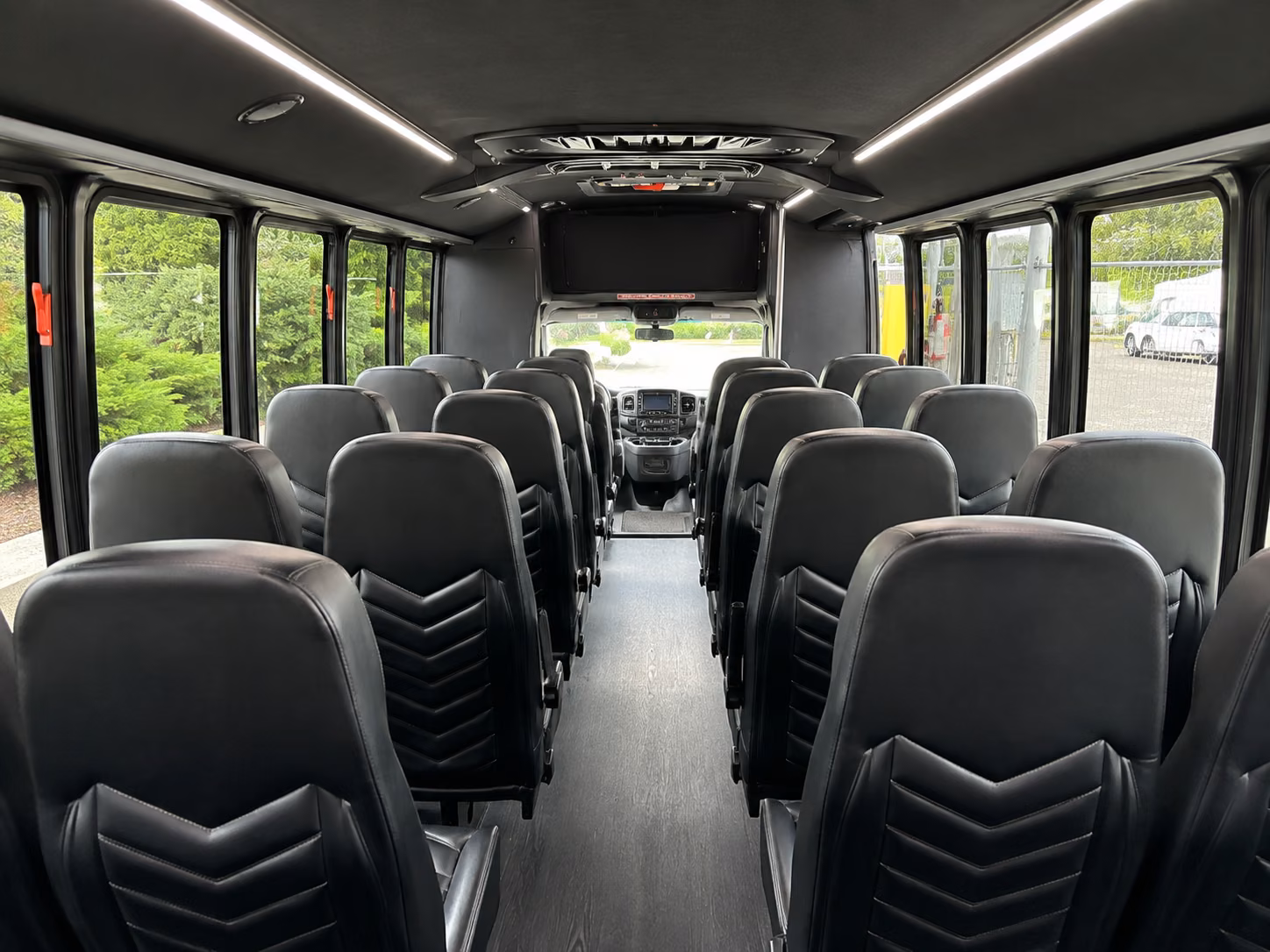 roswell 18 passenger minibus interior