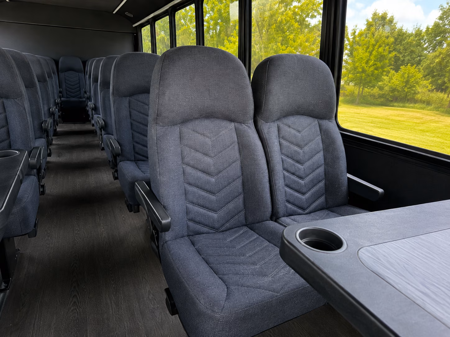 roswell 20 passenger minibus interior