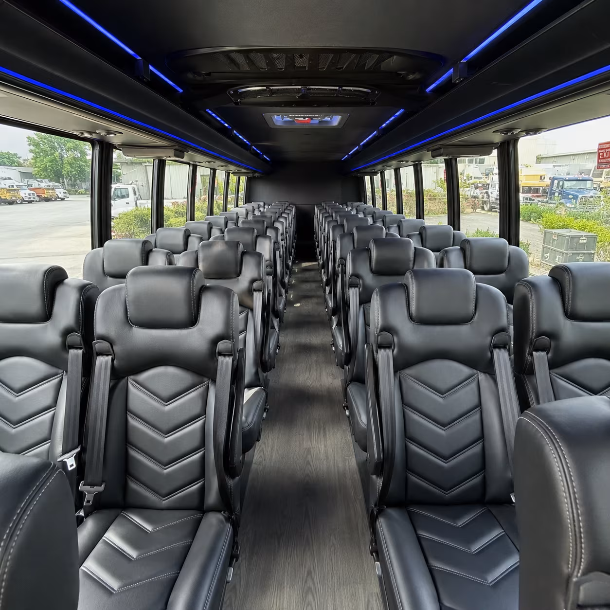 roswell 25 passenger minibus interior