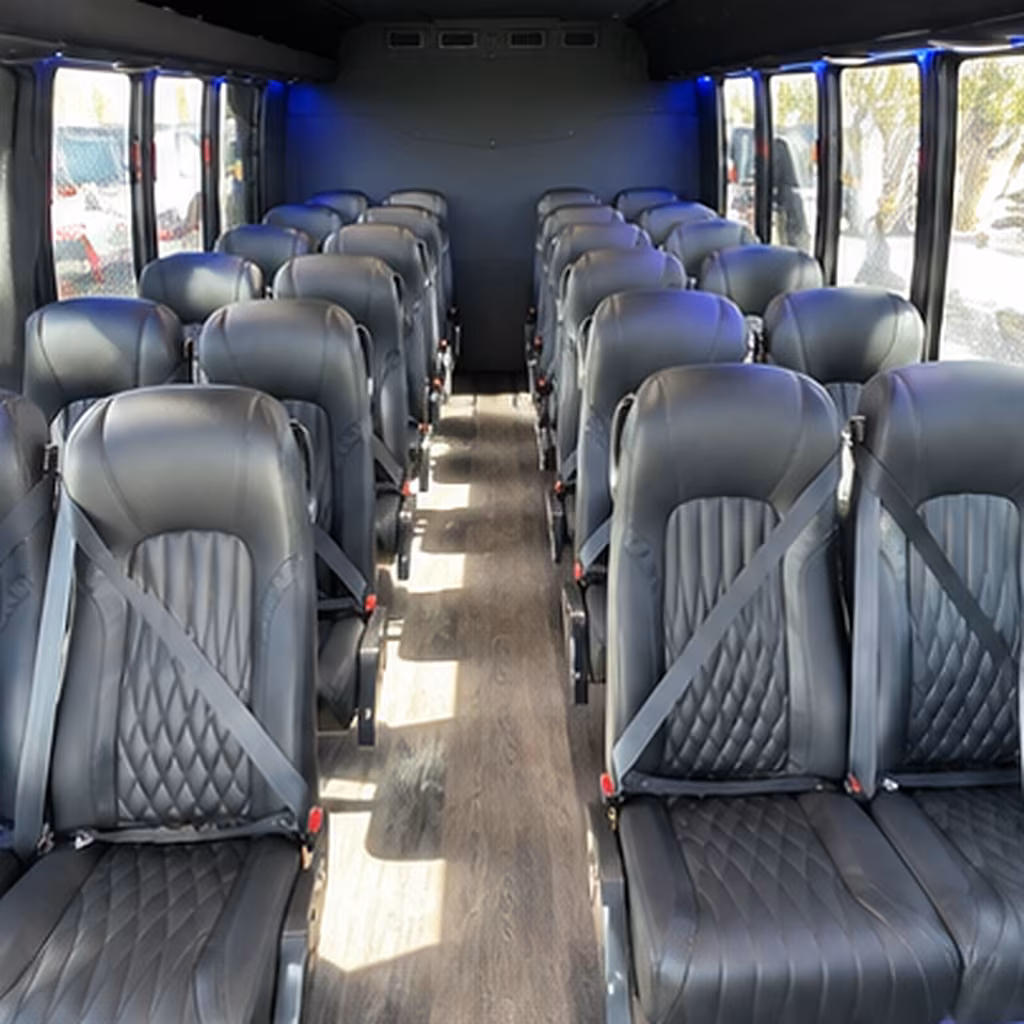 roswell 35 passenger minibus interior