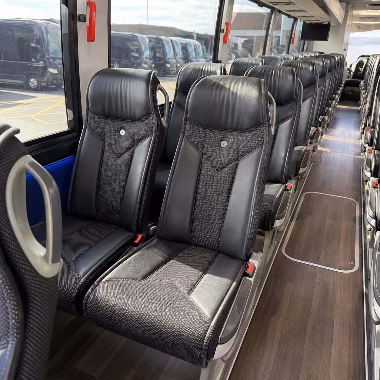 roswell 40 passenger charter bus interior