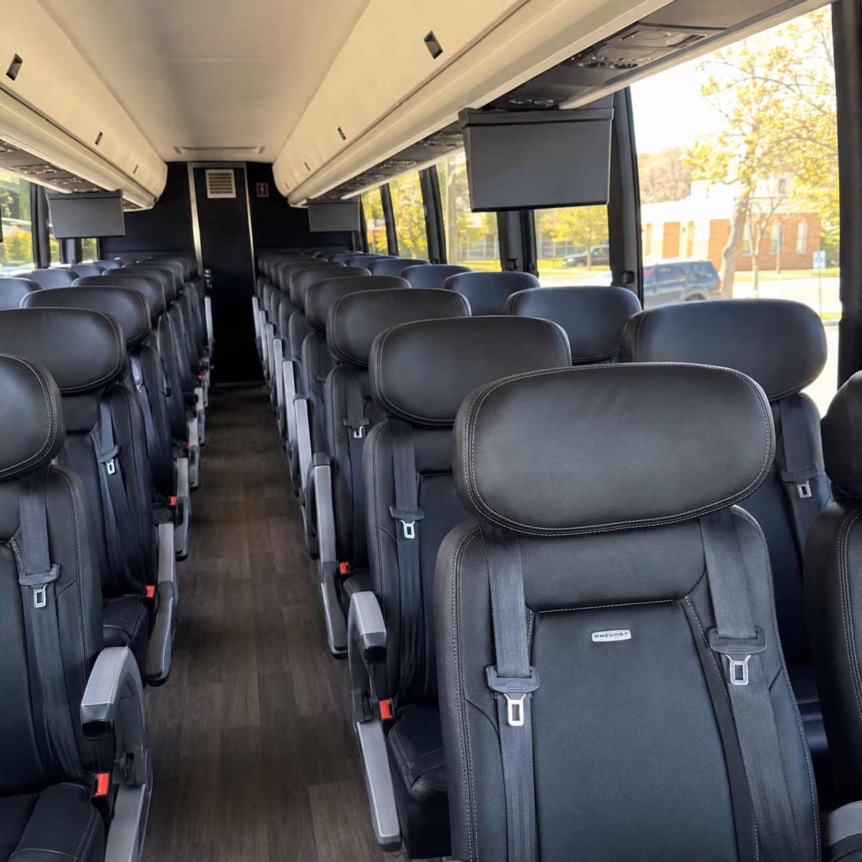 roswell 45 passenger charter bus inside