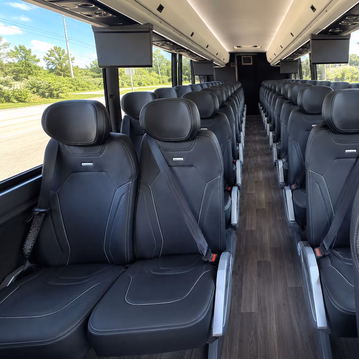 roswell 47 passenger charter bus inside