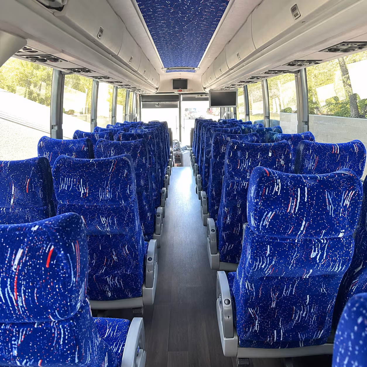 roswell 50 passenger charter bus interior