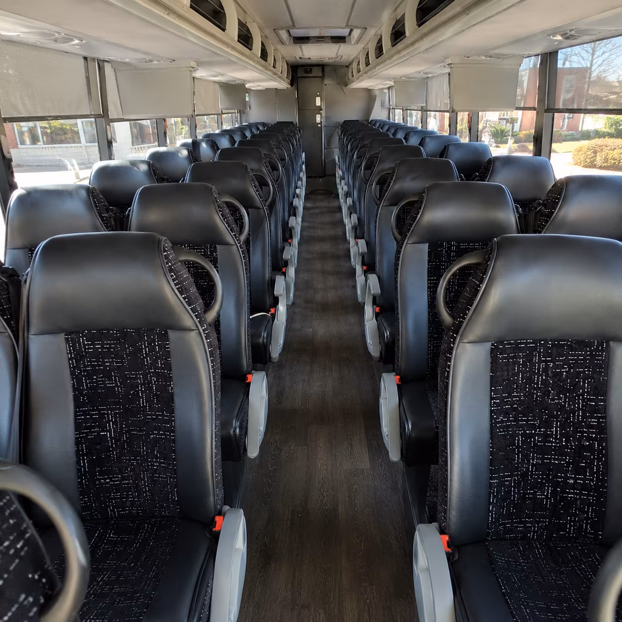 roswell 54 passenger charter bus inside