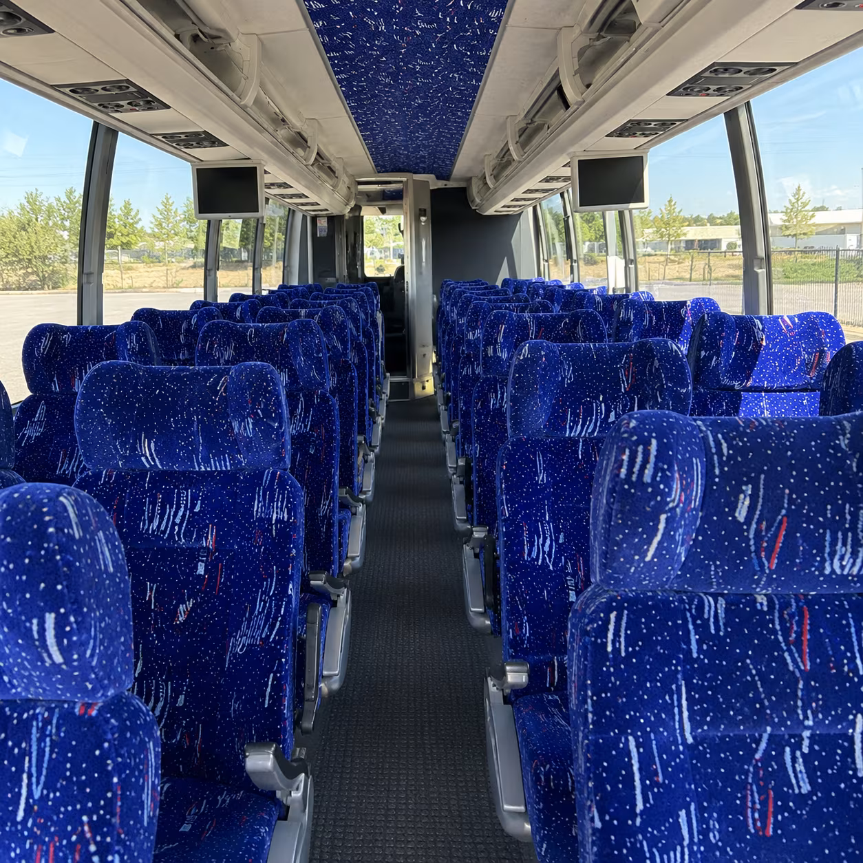 roswell 54 passenger charter bus interior