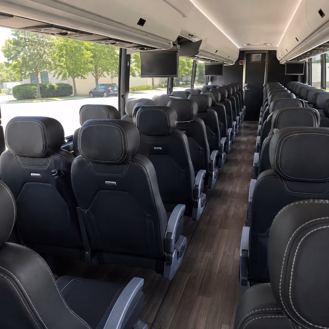 roswell 56 passenger charter bus interior